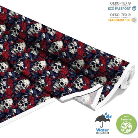 OUTDOOR DEKOSTOFFE OXFORD - Motiv der Schädel I DX4011