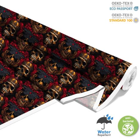 OUTDOOR DEKOSTOFFE OXFORD - Motiv der Schädel I DX4018