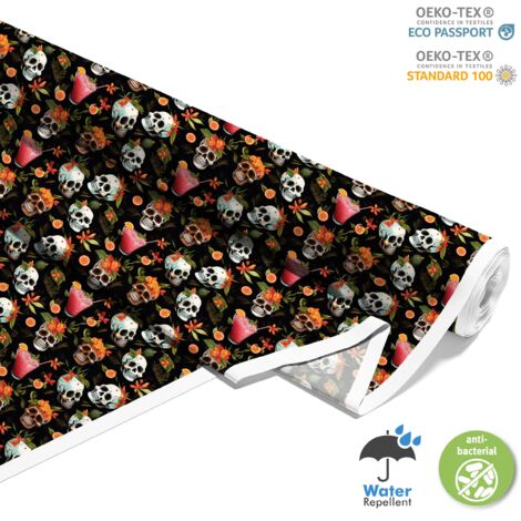 OUTDOOR DEKOSTOFFE OXFORD - Motiv der Schädel I DX4026