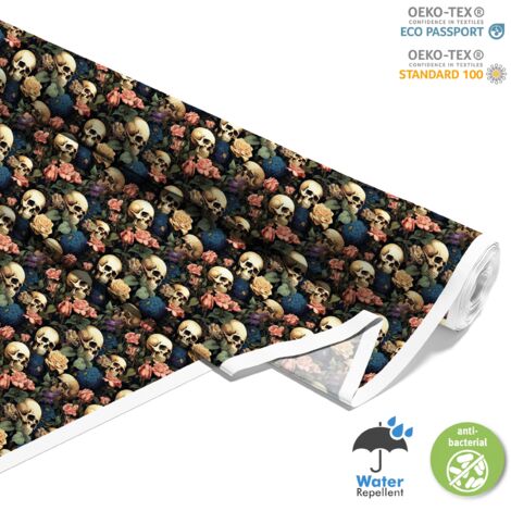 OUTDOOR DEKOSTOFFE OXFORD - Motiv der Schädel I DX4053