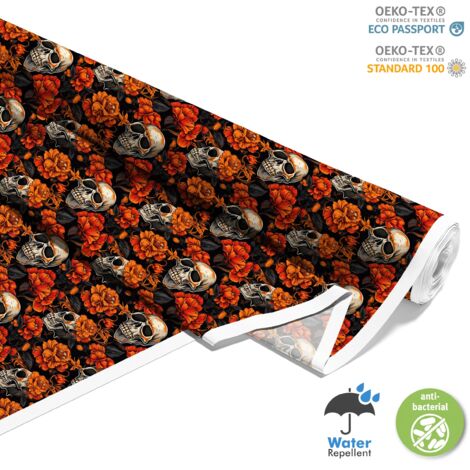 OUTDOOR DEKOSTOFFE OXFORD - Motiv der Schädel I DX4121