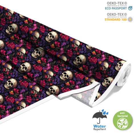 OUTDOOR DEKOSTOFFE OXFORD - Motiv der Schädel I DX4180
