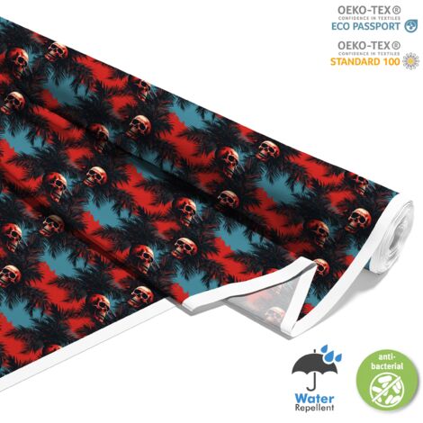 OUTDOOR DEKOSTOFFE OXFORD - Motiv der Schädel I DX4186