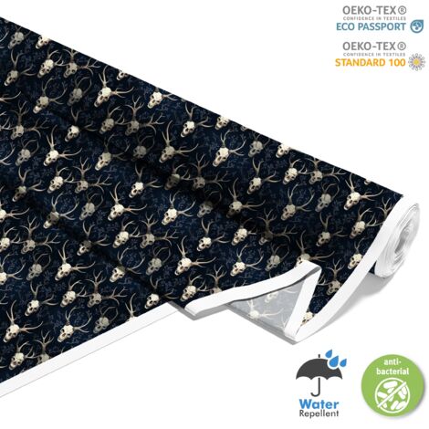 OUTDOOR DEKOSTOFFE OXFORD - Motiv der Schädel I DX4214