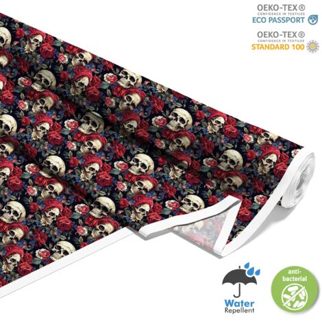 OUTDOOR DEKOSTOFFE OXFORD - Motiv der Schädel I DX4218