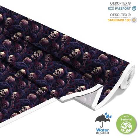 OUTDOOR DEKOSTOFFE OXFORD - Motiv der Schädel I DX4279