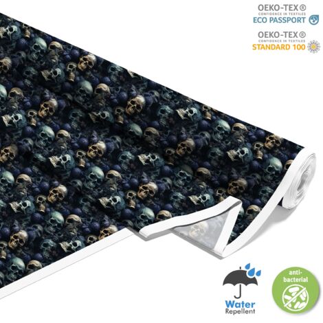 OUTDOOR DEKOSTOFFE OXFORD - Motiv der Schädel I DX4280
