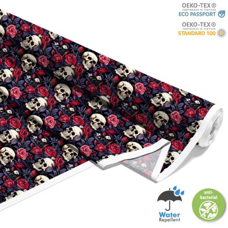 OUTDOOR DEKOSTOFFE OXFORD - Motiv der Schädel I DX4361