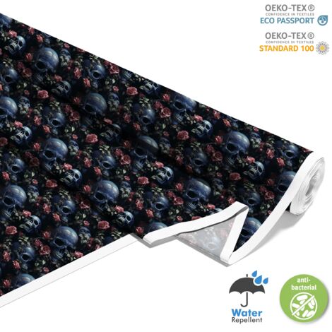 OUTDOOR DEKOSTOFFE OXFORD - Motiv der Schädel I DX4366
