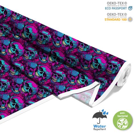 OUTDOOR DEKOSTOFFE OXFORD - Motiv der Schädel I DX4377