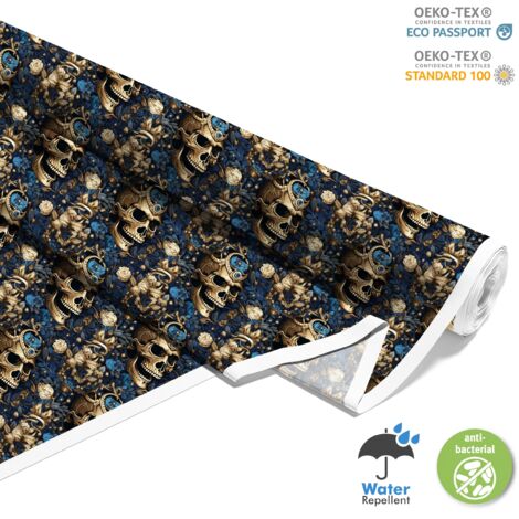 OUTDOOR DEKOSTOFFE OXFORD - Motiv der Schädel I DX4416