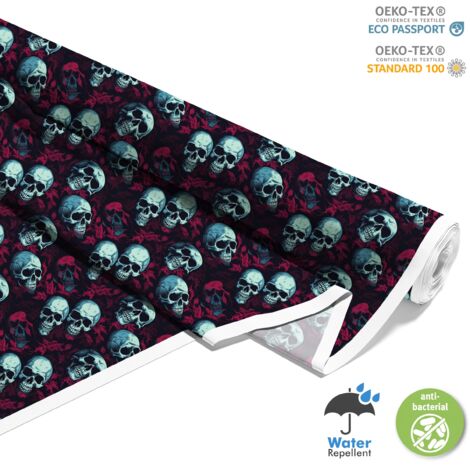 OUTDOOR DEKOSTOFFE OXFORD - Motiv der Schädel I DX4470