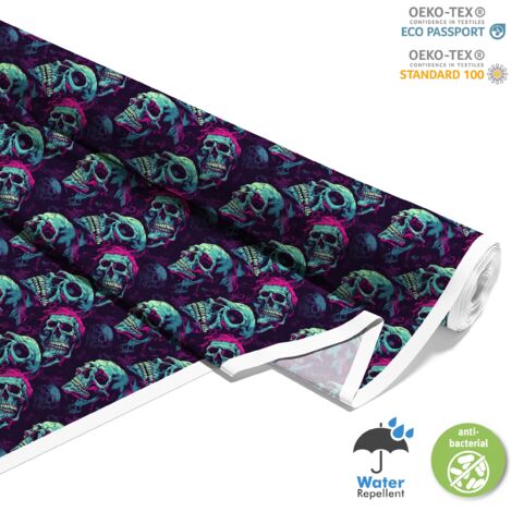 OUTDOOR DEKOSTOFFE OXFORD - Motiv der Schädel I DX4482