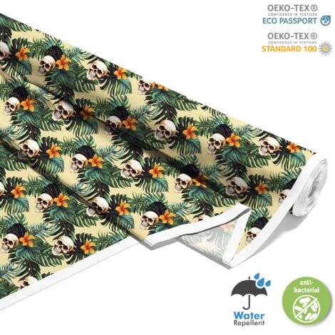 OUTDOOR DEKOSTOFFE OXFORD - Motiv der Schädel I DX4532