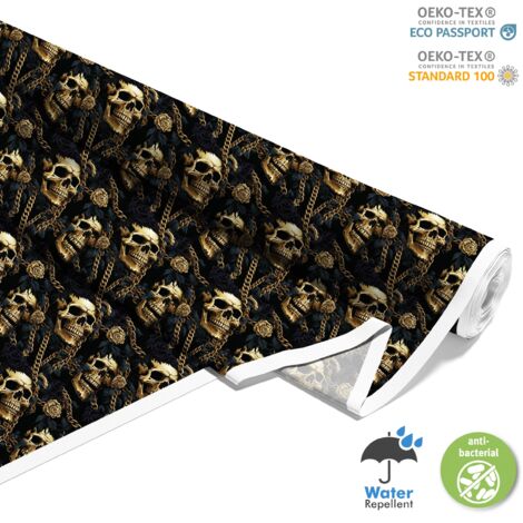 OUTDOOR DEKOSTOFFE OXFORD - Motiv der Schädel I DX4537