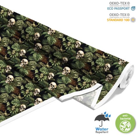 OUTDOOR DEKOSTOFFE OXFORD - Motiv der Schädel I DX4551