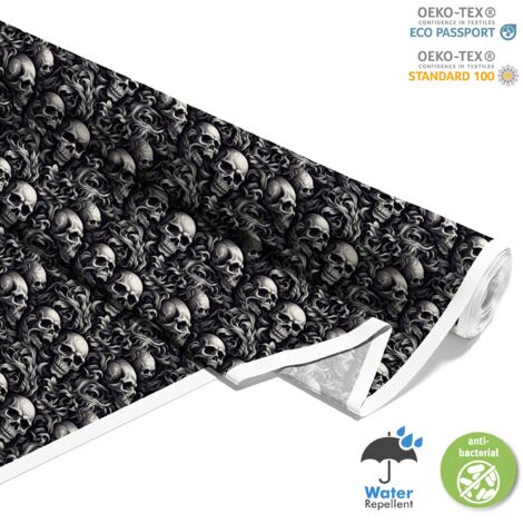 OUTDOOR DEKOSTOFFE OXFORD - Motiv der Schädel I DX4592