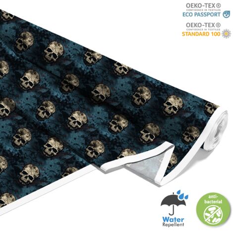 OUTDOOR DEKOSTOFFE OXFORD - Motiv der Schädel I DX4597
