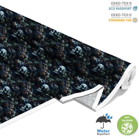 OUTDOOR DEKOSTOFFE OXFORD - Motiv der Schädel I DX4605