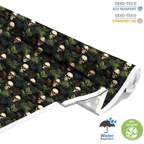OUTDOOR DEKOSTOFFE OXFORD - Motiv der Schädel I DX4617