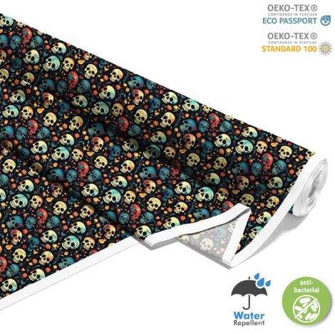 OUTDOOR DEKOSTOFFE OXFORD - Motiv der Schädel I DX4702
