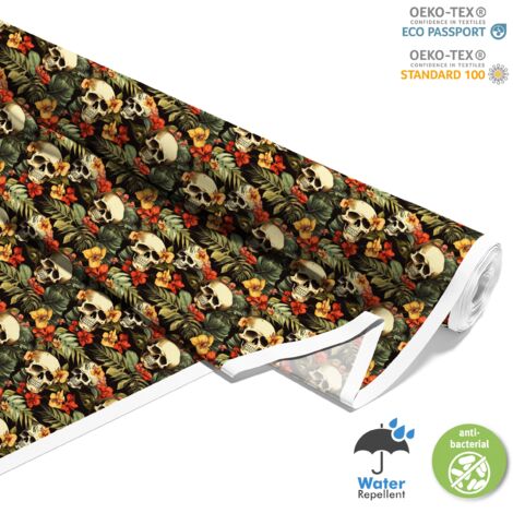 OUTDOOR DEKOSTOFFE OXFORD - Motiv der Schädel I DX4704