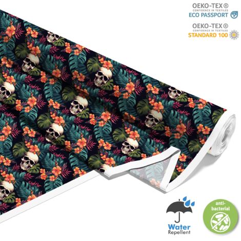 OUTDOOR DEKOSTOFFE OXFORD - Motiv der Schädel I DX4737