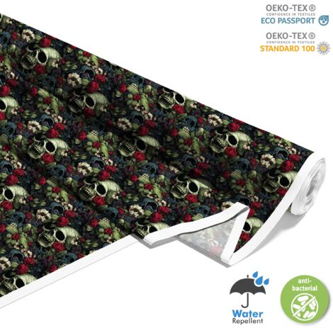 OUTDOOR DEKOSTOFFE OXFORD - Motiv der Schädel I DX4745
