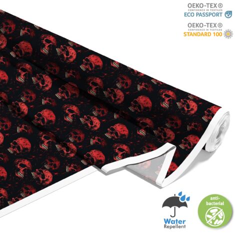 OUTDOOR DEKOSTOFFE OXFORD - Motiv der Schädel I DX4758