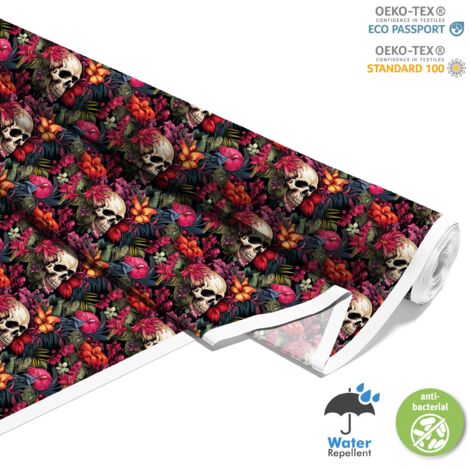 OUTDOOR DEKOSTOFFE OXFORD - Motiv der Schädel I DX4759