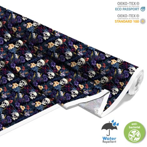 OUTDOOR DEKOSTOFFE OXFORD - Motiv der Schädel I DX4774