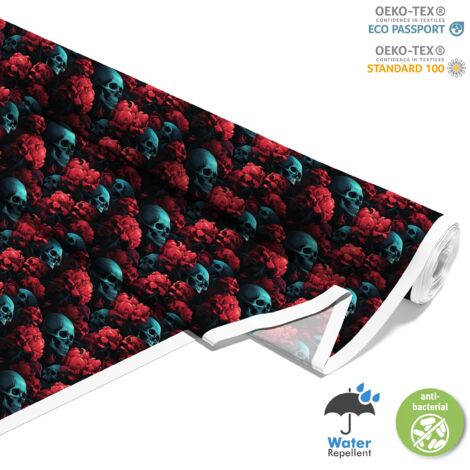 OUTDOOR DEKOSTOFFE OXFORD - Motiv der Schädel I DX4804