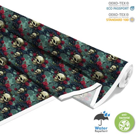 OUTDOOR DEKOSTOFFE OXFORD - Motiv der Schädel I DX4842