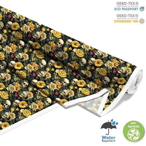 OUTDOOR DEKOSTOFFE OXFORD - Motiv der Schädel I DX4859