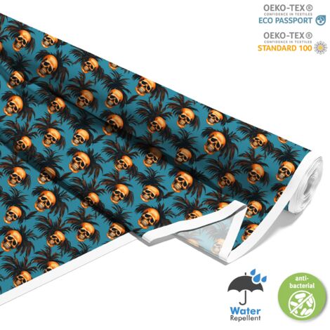 OUTDOOR DEKOSTOFFE OXFORD - Motiv der Schädel I DX4926