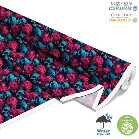 OUTDOOR DEKOSTOFFE OXFORD - Motiv der Schädel I DX4928