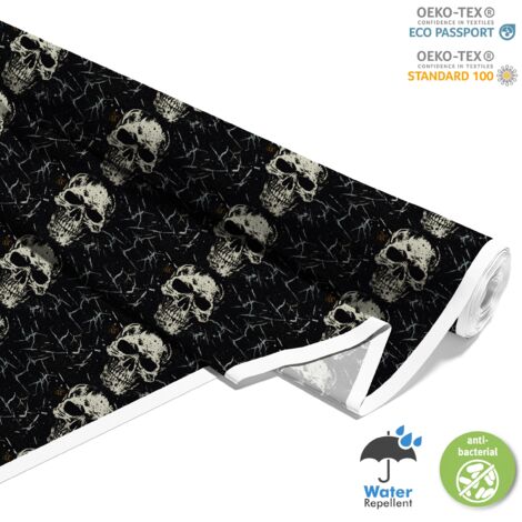 OUTDOOR DEKOSTOFFE OXFORD - Motiv der Schädel I DX4940