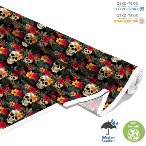 OUTDOOR DEKOSTOFFE OXFORD - Motiv der Schädel I DX4957