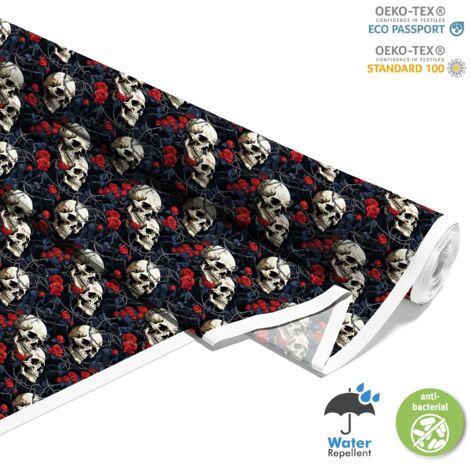 OUTDOOR DEKOSTOFFE OXFORD - Motiv der Schädel I DX4962