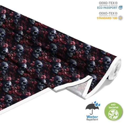 OUTDOOR DEKOSTOFFE OXFORD - Motiv der Schädel I DX4963