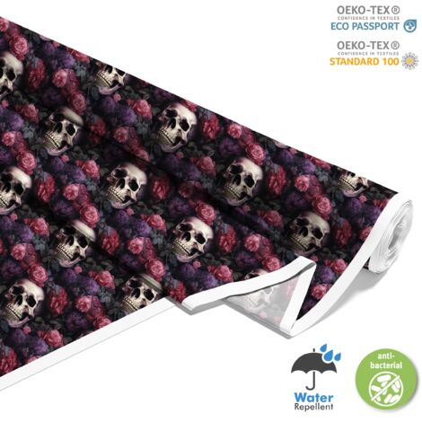 OUTDOOR DEKOSTOFFE OXFORD - Motiv der Schädel I DX4978