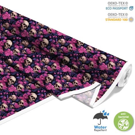 OUTDOOR DEKOSTOFFE OXFORD - Motiv der Schädel I DX4991