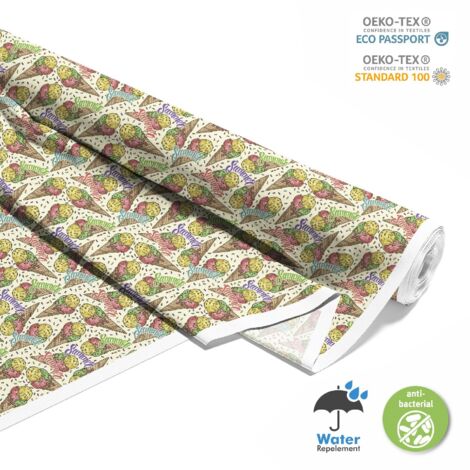 OUTDOOR DEKOSTOFFE OXFORD - Motiv Eis in einer Waffel I DX740