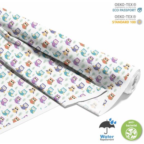 OUTDOOR DEKOSTOFFE OXFORD - Motiv Eulen Bäume