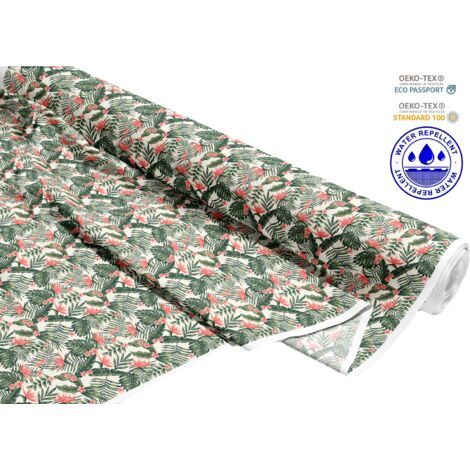 OUTDOOR DEKOSTOFFE OXFORD - Motiv exotische Blätter I DR037