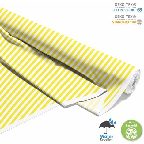 OUTDOOR DEKOSTOFFE OXFORD - Motiv Gelbe Streifen