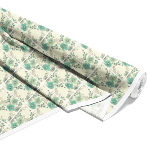 OUTDOOR DEKOSTOFFE OXFORD - Motiv gemalte Blumen 4 I DX063