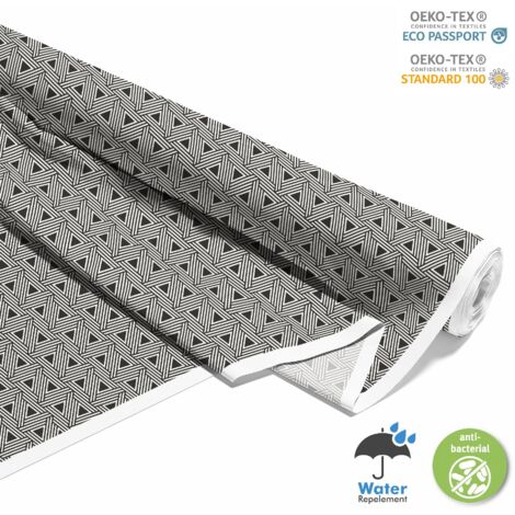 OUTDOOR DEKOSTOFFE OXFORD - Motiv geometrisch Dreiecke aus Streifen