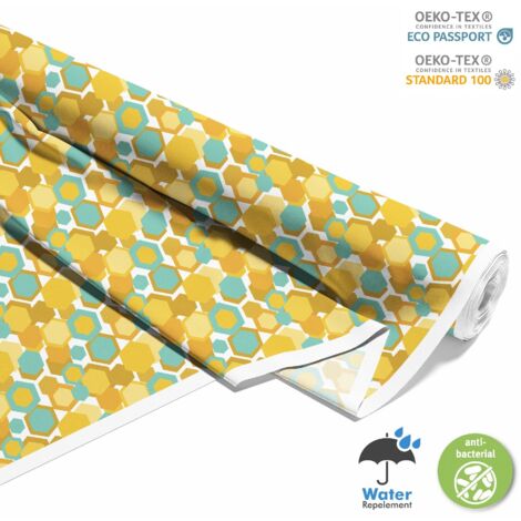 OUTDOOR DEKOSTOFFE OXFORD - Motiv geometrische Sechsecke 2