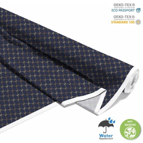 OUTDOOR DEKOSTOFFE OXFORD - Motiv goldene Anker I DX365